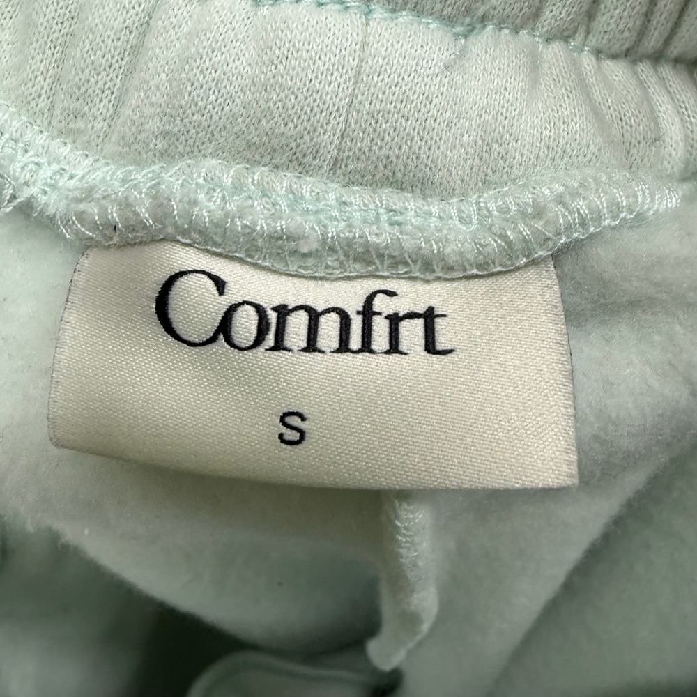 Comfrt‎ Sweatpants Unisex Small Sage Green Oversized Fleece Joggers Lounge NEW - Picture 8 of 11